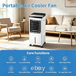 10L Portable Cooler Air Conditioning Unit Fan Humidifier With Remote Control UK