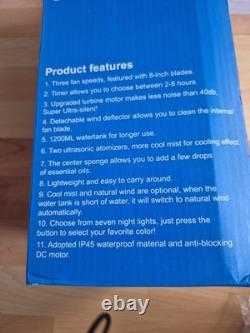 1200Ml Portable Air Conditioner Cooling Fan, Mini Air Conditioning Unit with Rem