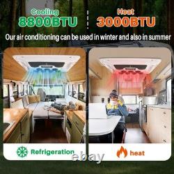 12V 2 in 1 Cool&Heat RV Rooftop Air Conditioner A/C Unit For Trailer Motorhome