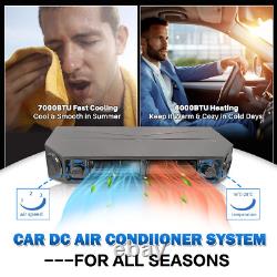 12V Dual Cool&Heat Under Dash Air Conditioner Electric Universal Car A/C Set Kit
