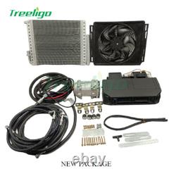 12V Electric Dual Cool&Heat Under Dash Air Conditioner Universal Car A/C Set Kit