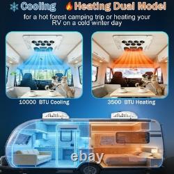 12V RV Air Conditioner Kit Heat & Cool Rooftop Electric AC Unit For Camper Truck