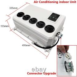 12V Truck Split AC Unit Air Conditioner Car RV Caravan Red 12000 BTU Evaporator