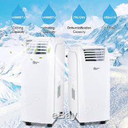 14000BTU 4-in-1 Portable Air Conditioner Mobile Conditioning Heater Dehumidifier