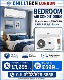 2.7kW R32 Wall Mounted Air Conditioning Unit Sinclair Keyon WiFi Remote