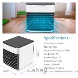 2 x Mini Air Cooler Fan Portable Low Noise Water Cooled Air Conditioning Unit