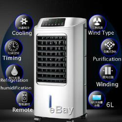 6L Air Conditioning Portable Unit Remote Control Cooler Fan Indoor Cooling Home