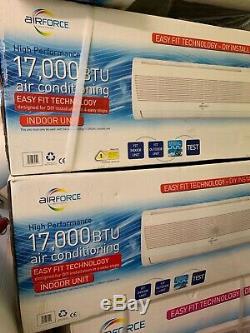 8 Air conditioning units Airforce by B&Q 17000 and 12000 BTU 4 pairs of units