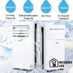 9000BTU Cooler Portable Air Conditioner Mobile Conditioning Unit Dehumidifier UK