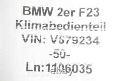 9384045 Climate Control Unit Air Conditioning OEM BMW 2 Series F22 F23 M240iX
