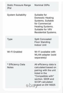 Air Conditioning Daikin Sky Air FNA25A9 Concealed Floor Standing Unit 2.5kW