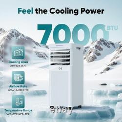 Air Conditioning Unit, 7000 BTU Portable Air Conditioner with 4-In-1 Cooling