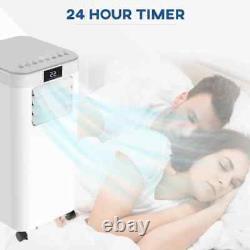 Air Conditioning Unit HOMCOM Mobile Remote Cooling Sleeping Mode Portable 900W