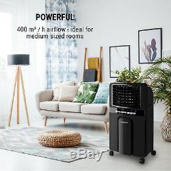 Air Cooler Portable Conditioning Room 4in1 Fan 6L 65W Ioniser Humidifier Black