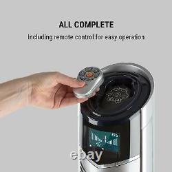 Air Fan Portable Conditioning Tower 360 Oscillating Remote Ioniser 50W Silver
