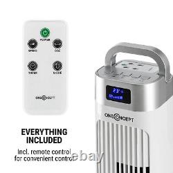 Air Fan Portable Conditioning Tower Oscillating Remote 50W Temperature Display