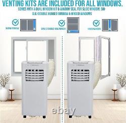 Belaco Air Conditioning Unit, Portable, 9000BTU 4-in1, Timer, Dual window kit