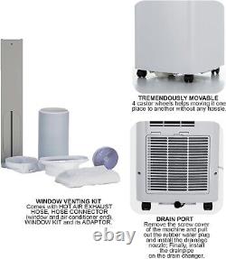 Belaco Air Conditioning Unit, Portable, 9000BTU 4-in1, Timer, Dual window kit