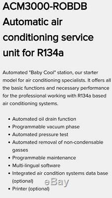 Brand New Robinair ACM3000 Automatic Air Con Conditioning Machine Unit Warranty