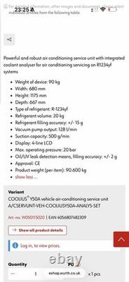 Coolius Y50A Air Conditioning Service Unit Air Conditioning System