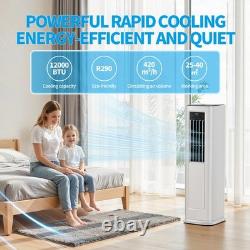 ELECCI 12000 BTU Tower Mobile Air Conditioner 4-in-1 High Efficiency Cooling