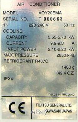 FUJITSU Air Conditioning Electric R407C AOY20EMA 5.7KW Condensing Unit ONLY CB24