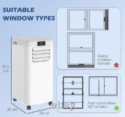 HOMCOM Air Conditioning Unit 4-in-1 Portable Air Conditioner Dehumidifier White