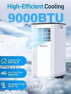 Homestix Portable Air Conditioning Unit 9000 BTU 4 in 1 Dehumidifier & Remote