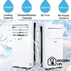 Huge 7000BTU/2.1KW 3-in-1 Portable Air Conditioner Unit Conditioning Cooler UK