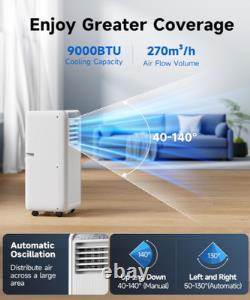 KOMORE Portable Air Conditioner 9000 BTU, 4-in-1 Air Conditioning Unit