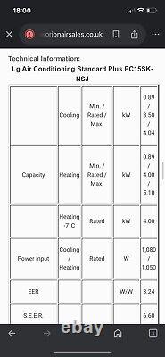 LG Air Conditioning- 3 x indoor units plus 1 x outdoor condenser 11.2kw