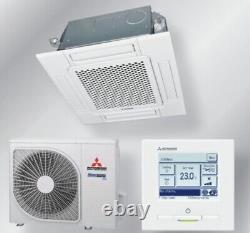 Mitsubishi Air Conditioning 3.5kw cassette WiFi System for shops restaurant. Indu