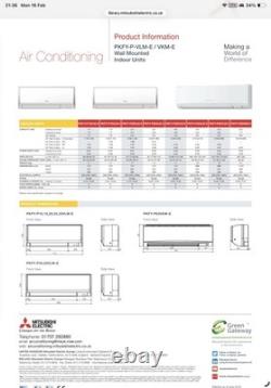 Mitsubishi Air condition Wall Mounted Indoor Unit PKFY-P20VLM-E