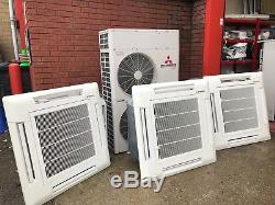 Mitsubishi Heavy Ind 25Kw Triple Cassette Air Conditioning Heating / Cooling