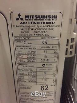 Mitsubishi Heavy Industries SRK35ZJ-S Air Conditioning Unit Heat Pump 410a
