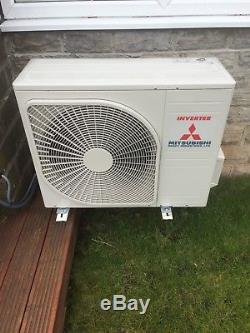 Mitsubishi split air conditioning indoor and outdoor units. 13 months old