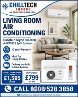 Office Shop Air Conditioning Unit 4.6kW R32 Sinclair Keyon WiFi Remote Office Shop Air Conditioning Unit 4.6kW R32 Sinclair Keyon WiFi Remote