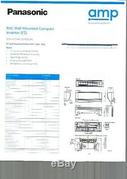 Panasonic 2.5KW FZ25UKE R32 Wall mount Air Conditioning System