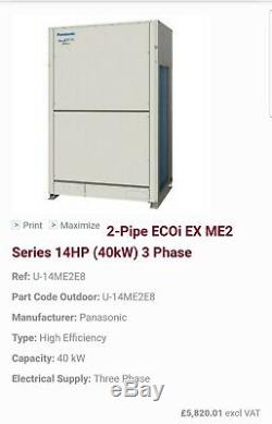 Panasonic ECOi EX OUTDOOR UNIT 40 kW U-14ME2E8 air conditioning unit heat&cool
