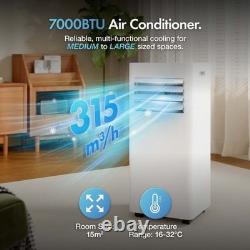 Portable Air Conditioner 7000 BTU, 4-in-1 Air Conditioning Unit, Fan 2 Speeds &