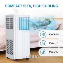 Portable Air Conditioner 9000BTU Air Conditioning Unit White Remote 24H Timer