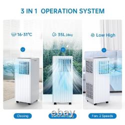 Portable Air Conditioner 9000BTU Air Conditioning Unit White Remote 24H Timer