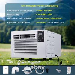 Portable Air Conditioner Conditioning Cool Unit 1876BTU 550W Remote Control 220V