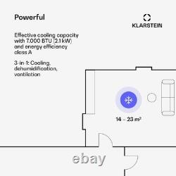Portable Air Conditioner Unit Portable Air Cooler Fan Remote 7000 BTU App Blue
