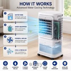 Portable Air Cooler, Mobile Air Conditioning Unit with Remote Control, Ice Pack
