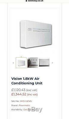 Powrmatic Vision 1.8kW All In One Wall Mounted Air Conditioning Unit