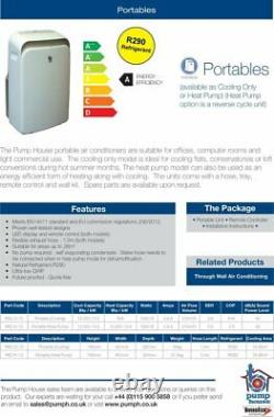 Pump House PAC-C-12 mobile air conditioning cooling only unit 3.5kW (12.000 BTU)