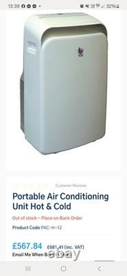 Pump House Portable Air Conditioning Unit PAC-H-12 HOT+COLD