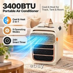 Quiet Portable Air Conditioner Heater and Cooler 4-in-1 Mobile AC Unit Camping