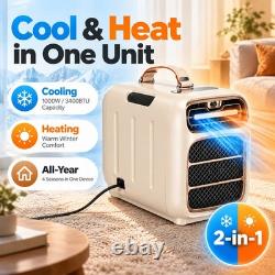Quiet Portable Air Conditioner Heater and Cooler 4-in-1 Mobile AC Unit Camping